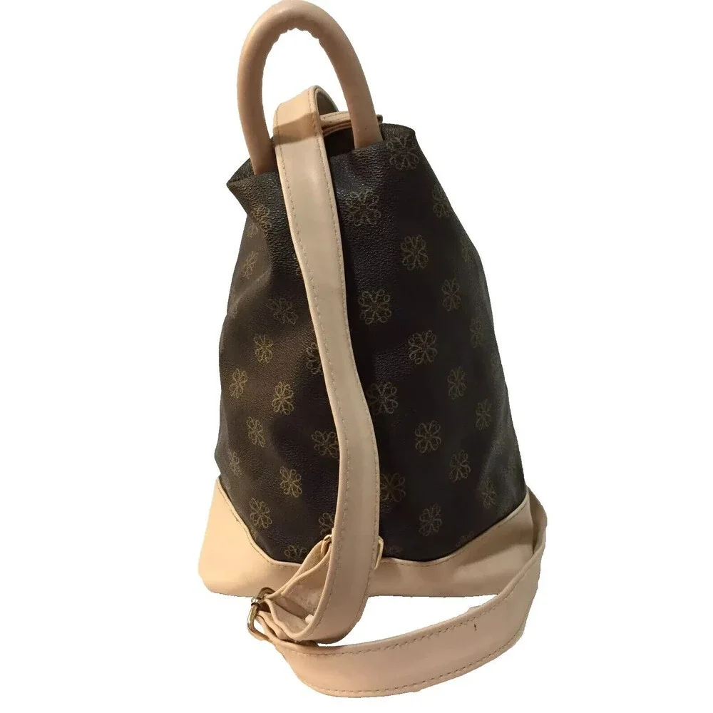Avon Signature Collection Brown/Beige Large Shoulder Bag Purse Zip Boho Preppy